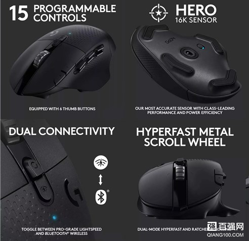 罗技G604 L无线鼠标曝光:15个可编程按键 罗技G604 L无线鼠标曝光:15个可编程按键