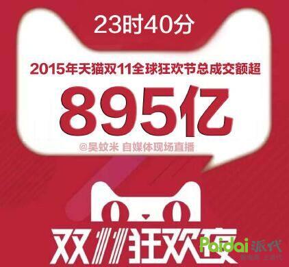 2015天猫双十一成交数据直播