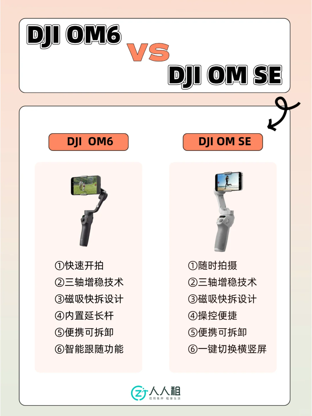 大疆手持云台哪个型号好？大疆om6和omse哪个值得买